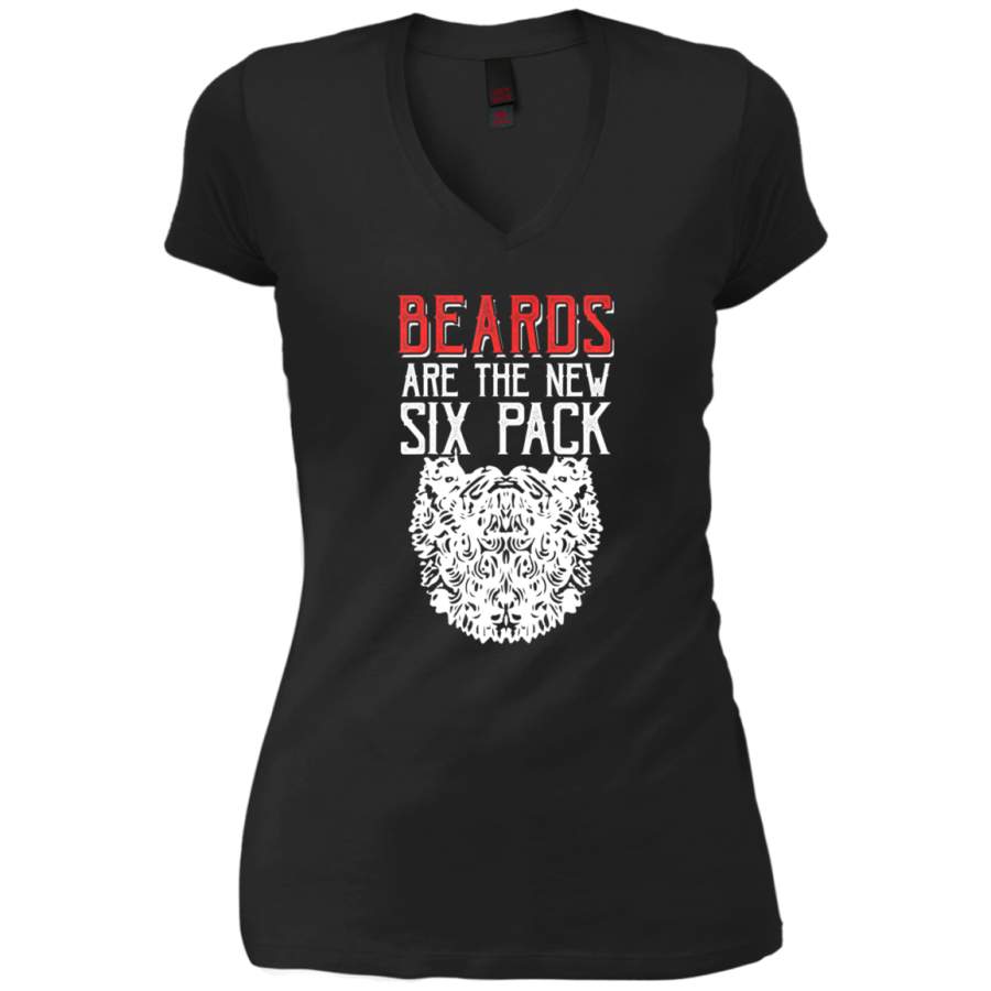 AGR Beards Are The New Sixpack Funny Ladies V-Neck