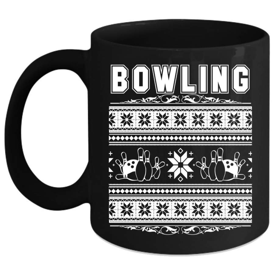 Bowling Coffee Mug, Make An Ugly Christmas Coffee Cup