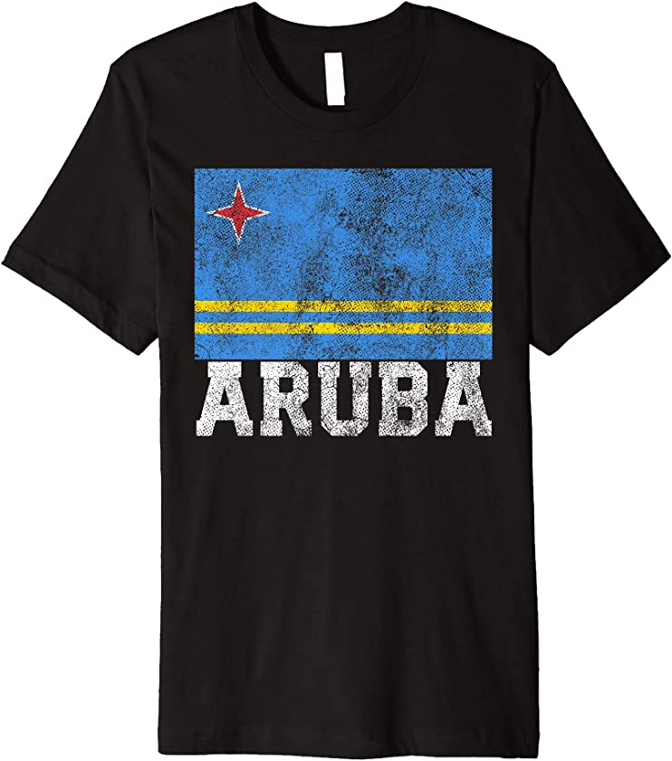 Aruba Flag Family Pride Country Nation Vintage Men Women Premium T-Shirt