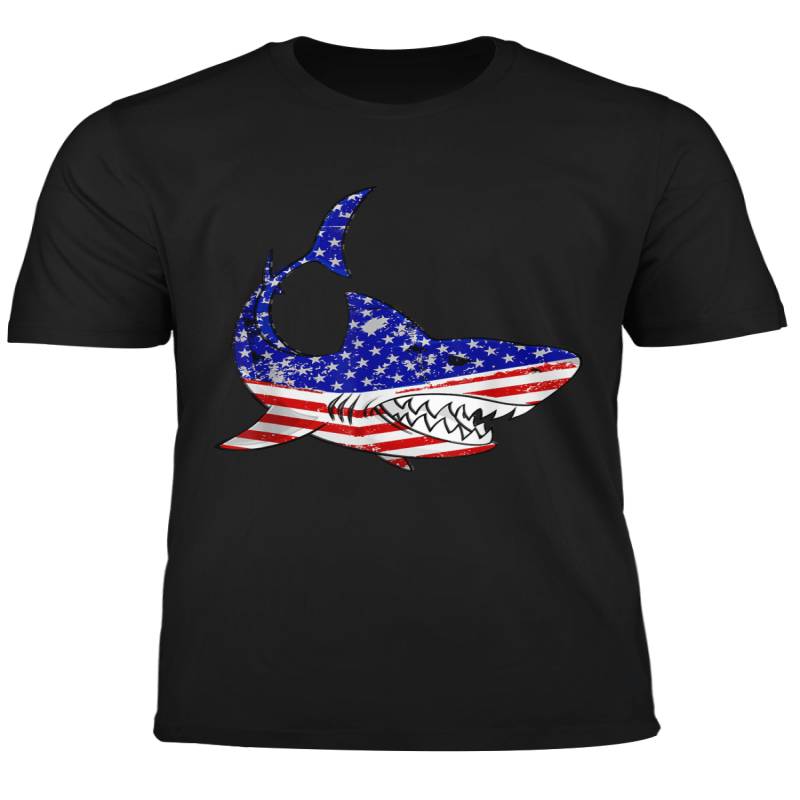 Best Shark American Flag Shirt