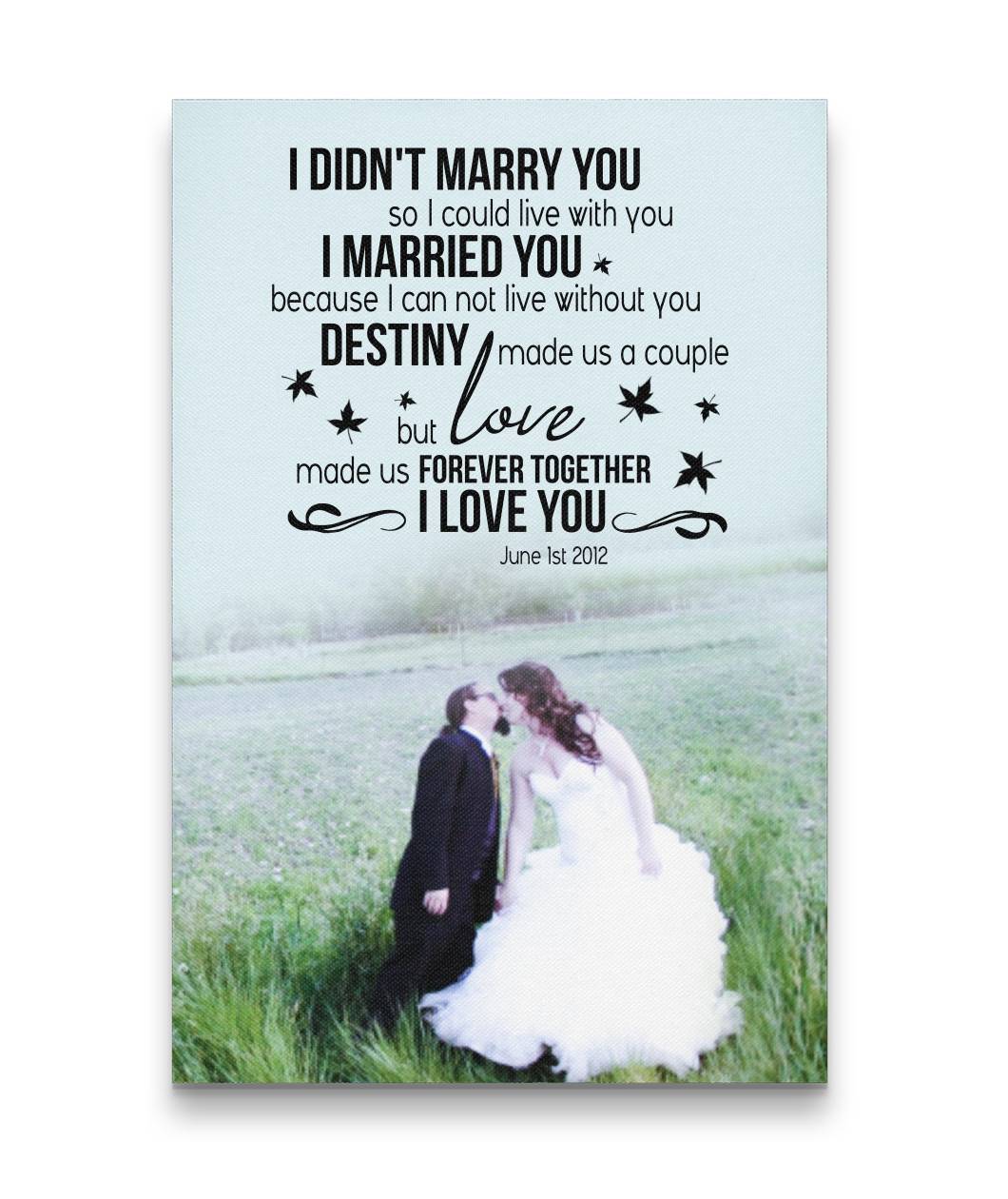 You Make Marriage Happy Destiny Love Couple Custom Canvas Print