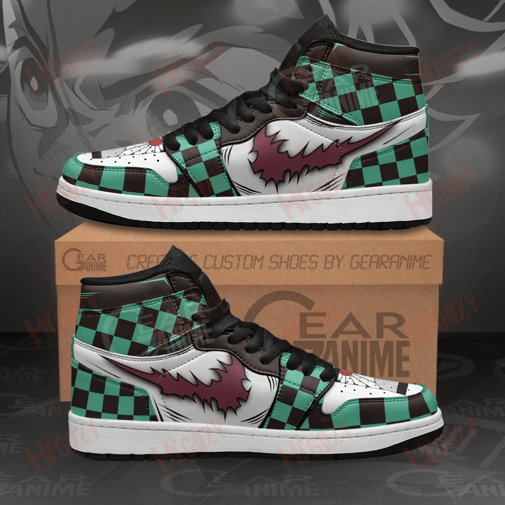 Tanjiro Sneakers Scar Demon Slayer Custom Anime Shoes