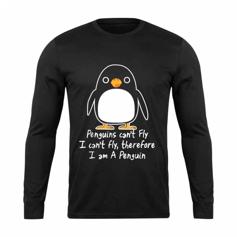 Funny Penguin I Can Not Fly Animal Love Long Sleeve T-Shirt