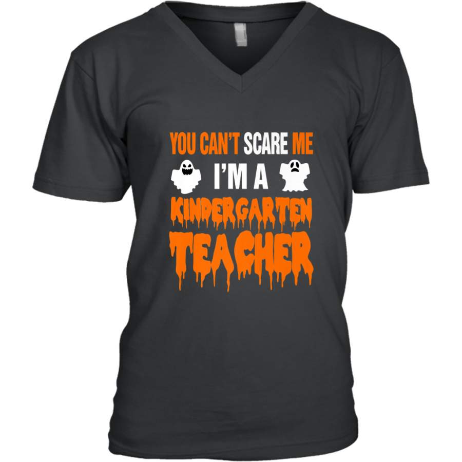 You Can’t Scare Me I’m A Kindergarten Teacher Halloween Men’s V-Neck