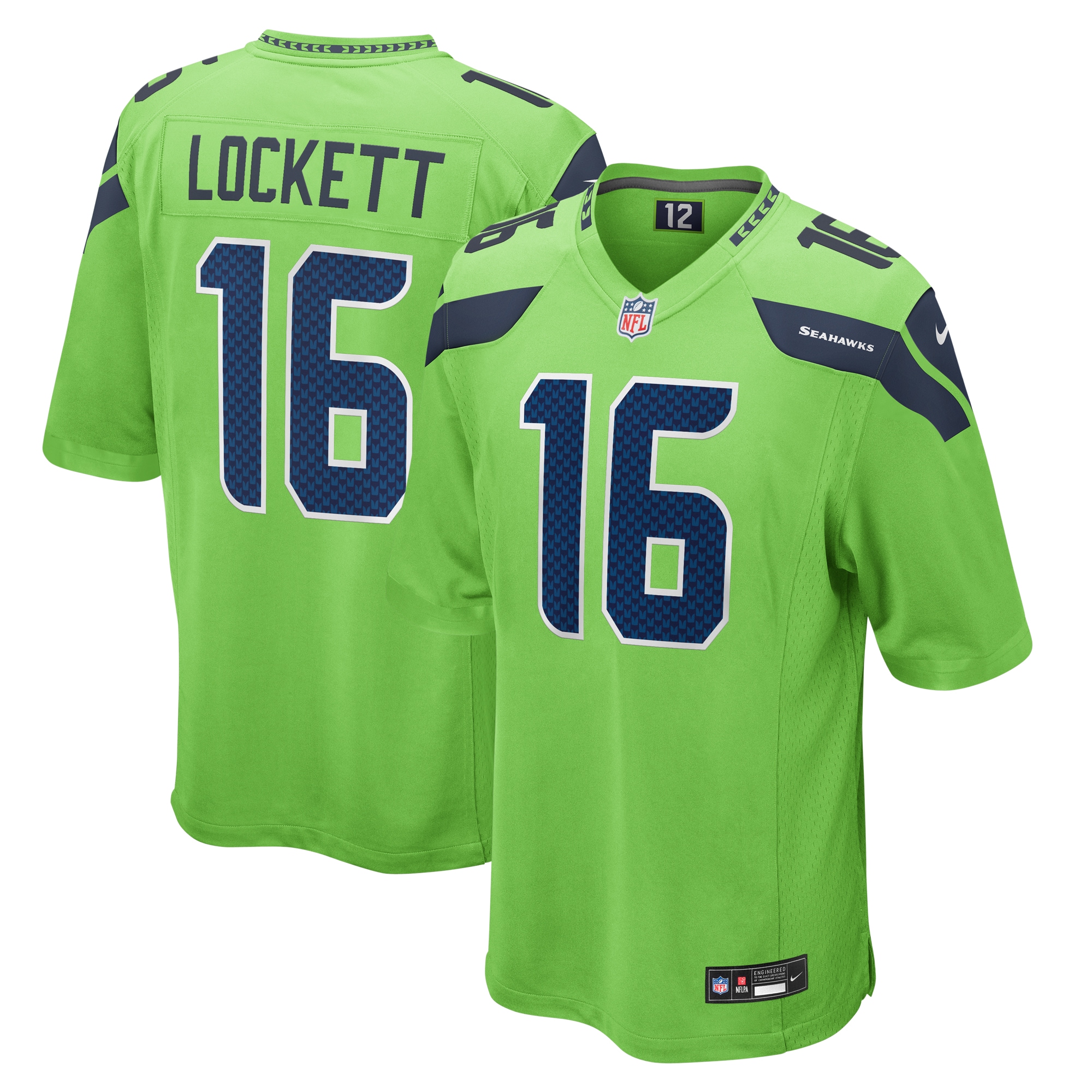 Tyler Lockett Seattle Seahawks Game Jersey – Neon Green