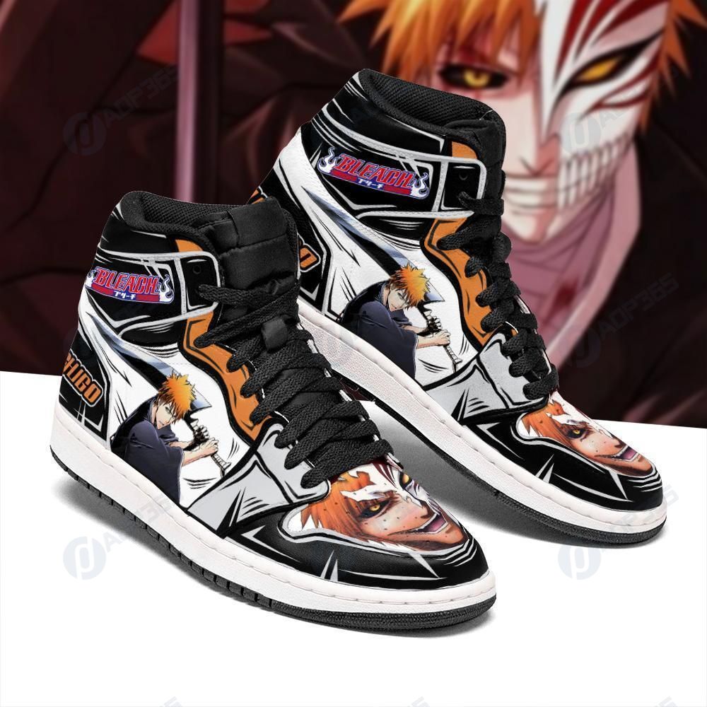 Ichigo Sneakers Bleach Anime Shoes Fan Gift Idea Mn05 Air Jordan 13 Shoes Hajd2403083