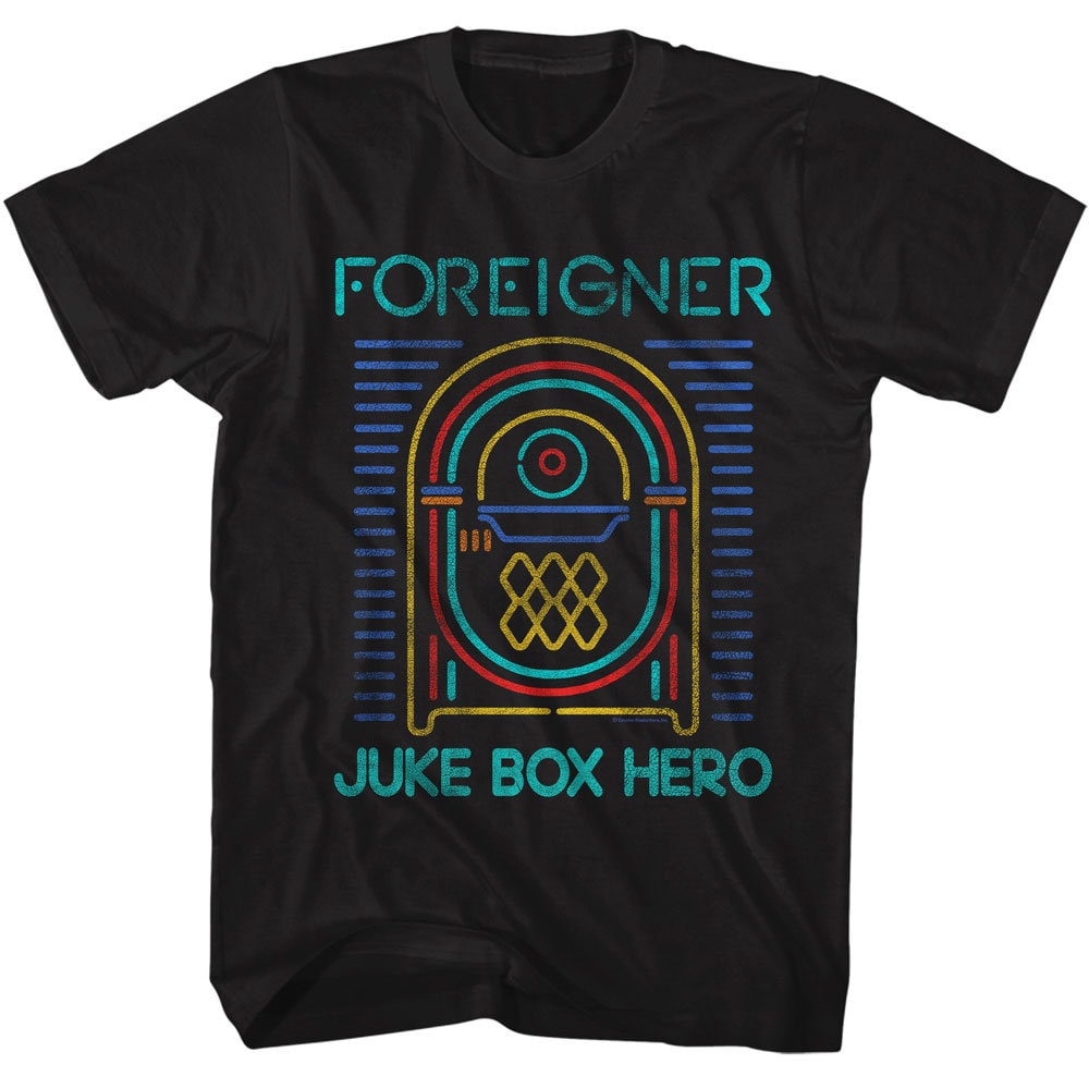 Foreigner Juke Box Hero Rock Music Shirt