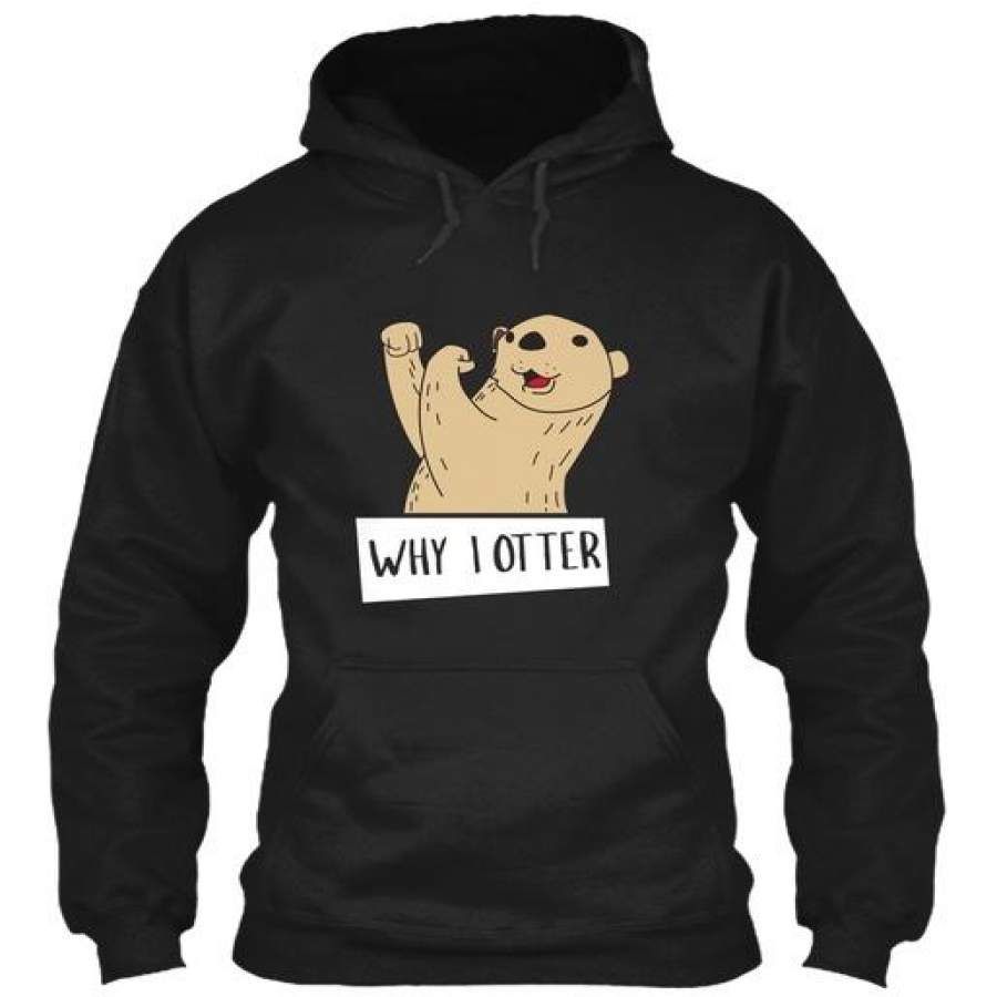 Why I Otter Pun, Animal Lover Gildan Hoodie Sweatshirt