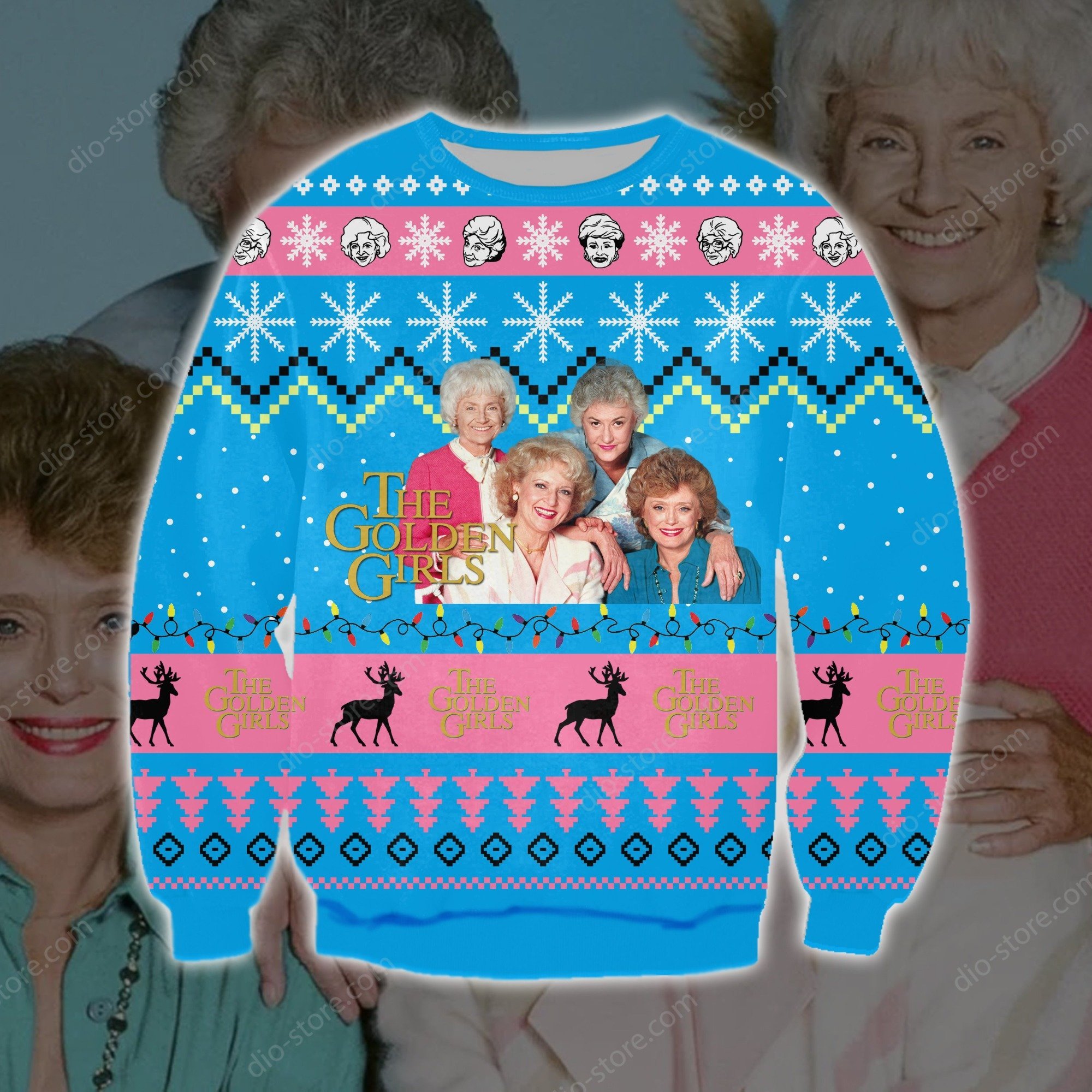 The Golden Girls Knitting Pattern 3D Print Ugly Sweater Hoodie All Over Printed Cint10506