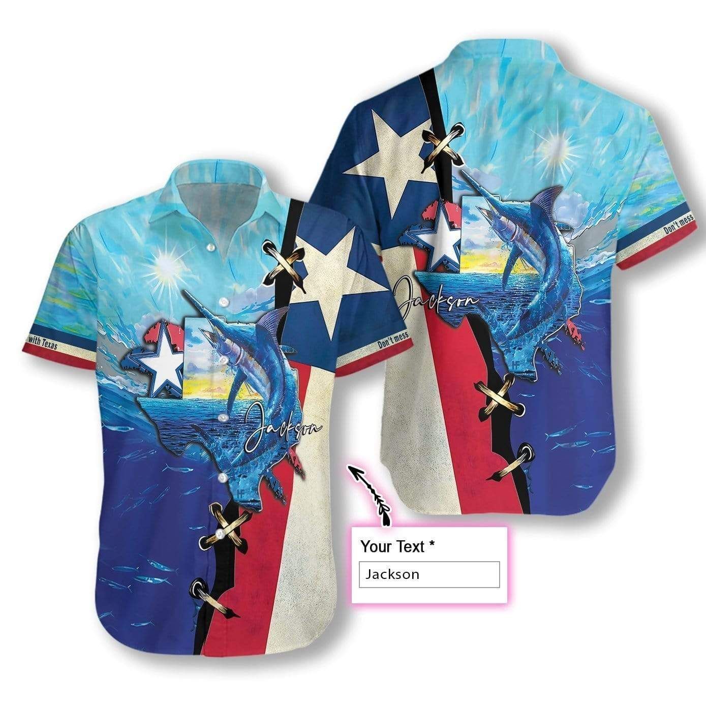 Cover Your Body With Amazing Personalized Texas Fishing Hawaii Aloha Shirts Custom Name Dh Ha75104