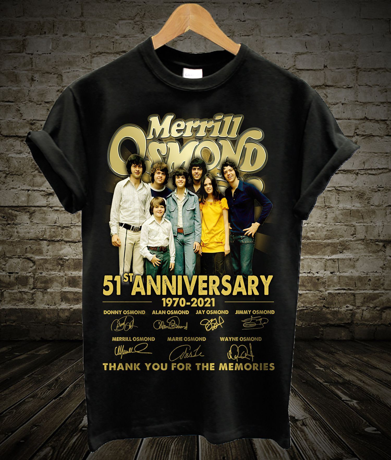 The Osmonds Shirt, The Osmonds T-Shirt, The Osmonds Thank You For The Memories Shirt