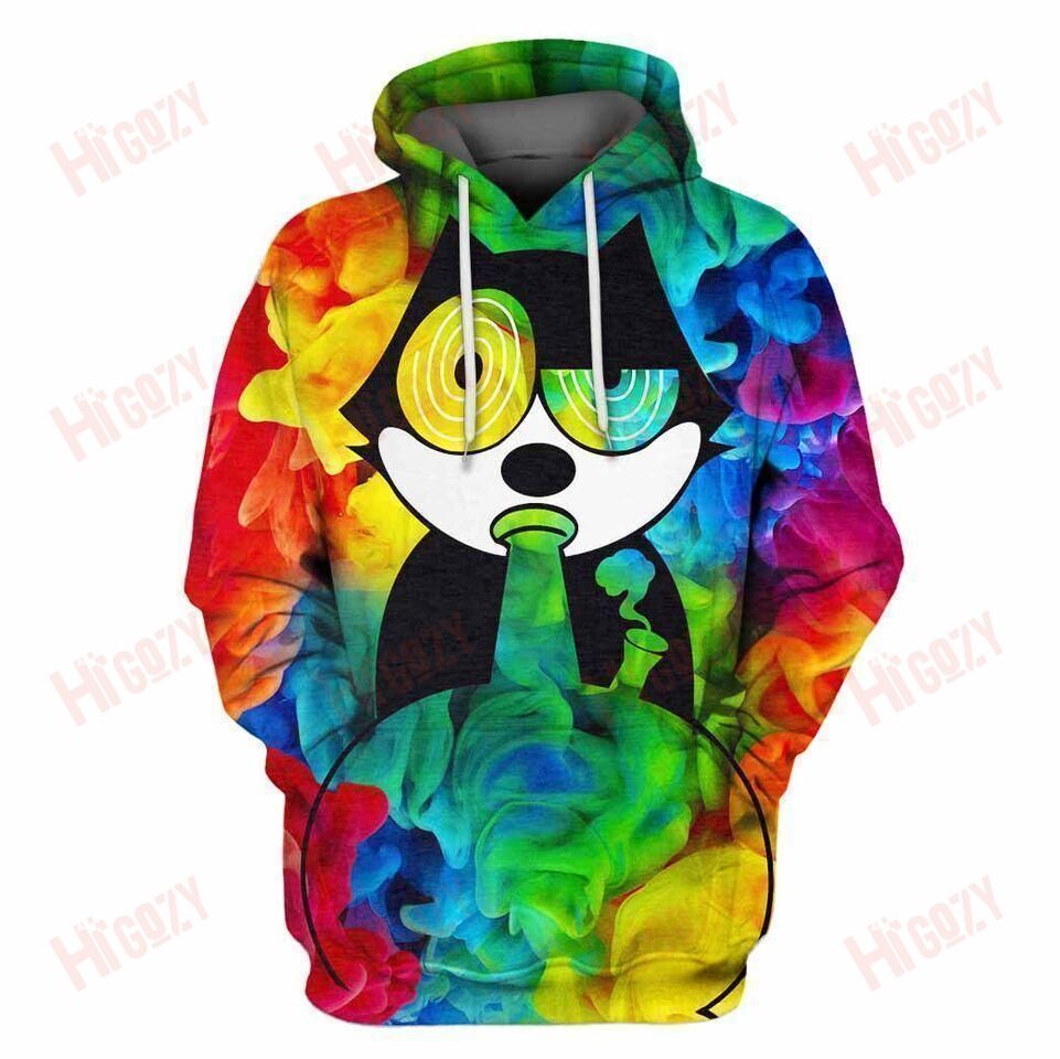 3D All Over Print Gato Felix 2 3D Hoodies Apparel Zip Hoodie Graphic Hoodies, Hoodies For Girls