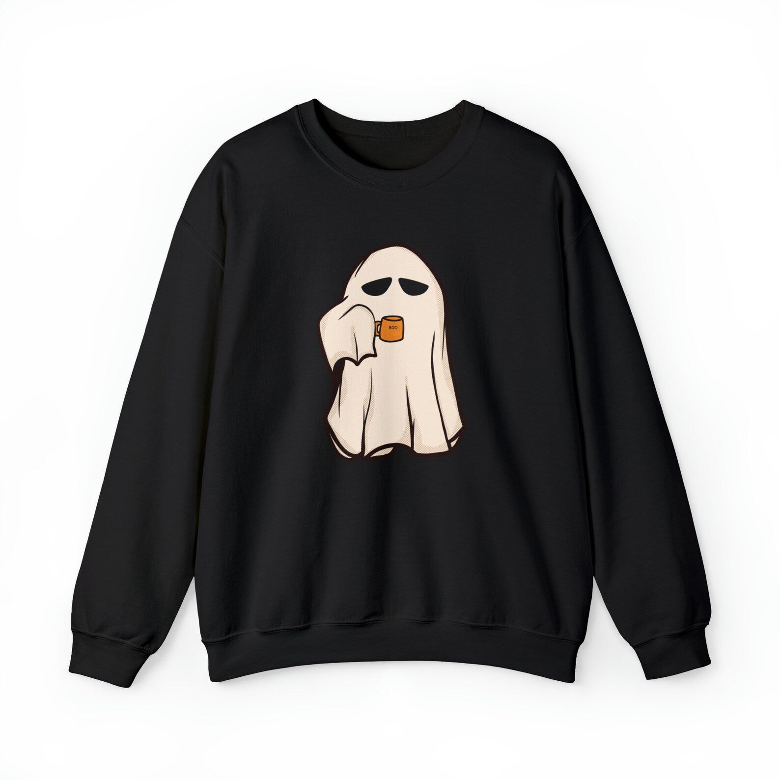 Halloween Fall Ghost 2D Crewneck Sweatshirt All Over Print Sweatshirt For Women Sweatshirt For Men Sws1296