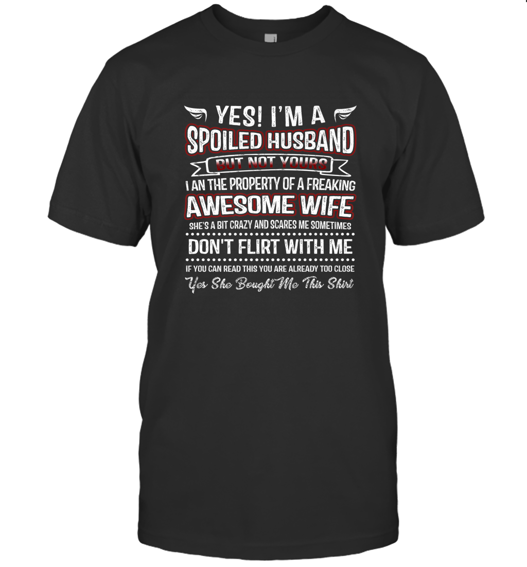 Spoiled Husband Property Of Freaking Wife Valentine’s Day Men’s T-Shirt
