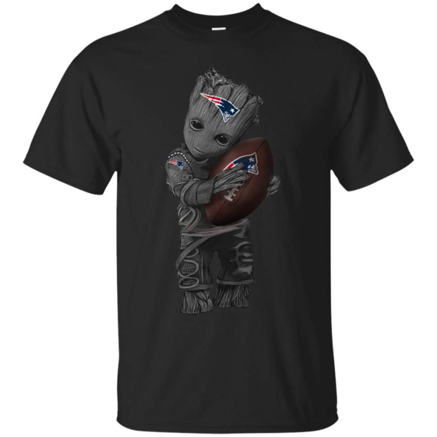 Favorable Baby Groot New England Patriots football shirt Cotton t shirt