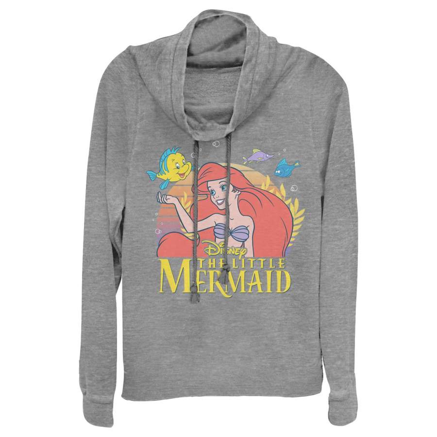 The Little Mermaid Junior’s Ariel Classic  Cowl Neck Sweatshirt