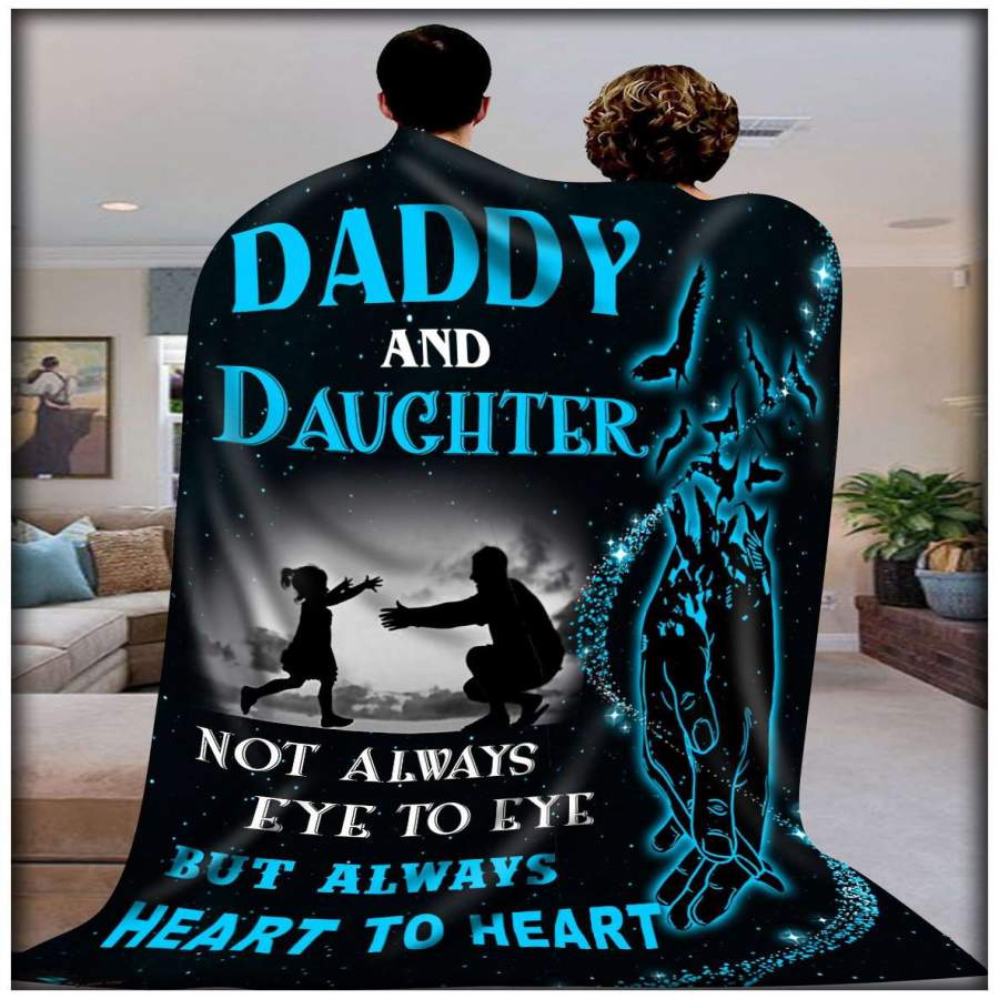 Daddy And Daughter Always Heart To Heart Blanket Giving Family