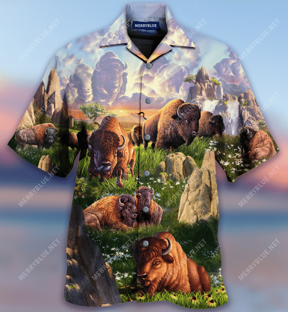 American Bison At Sunrise Hawaii Shirt Ha66386