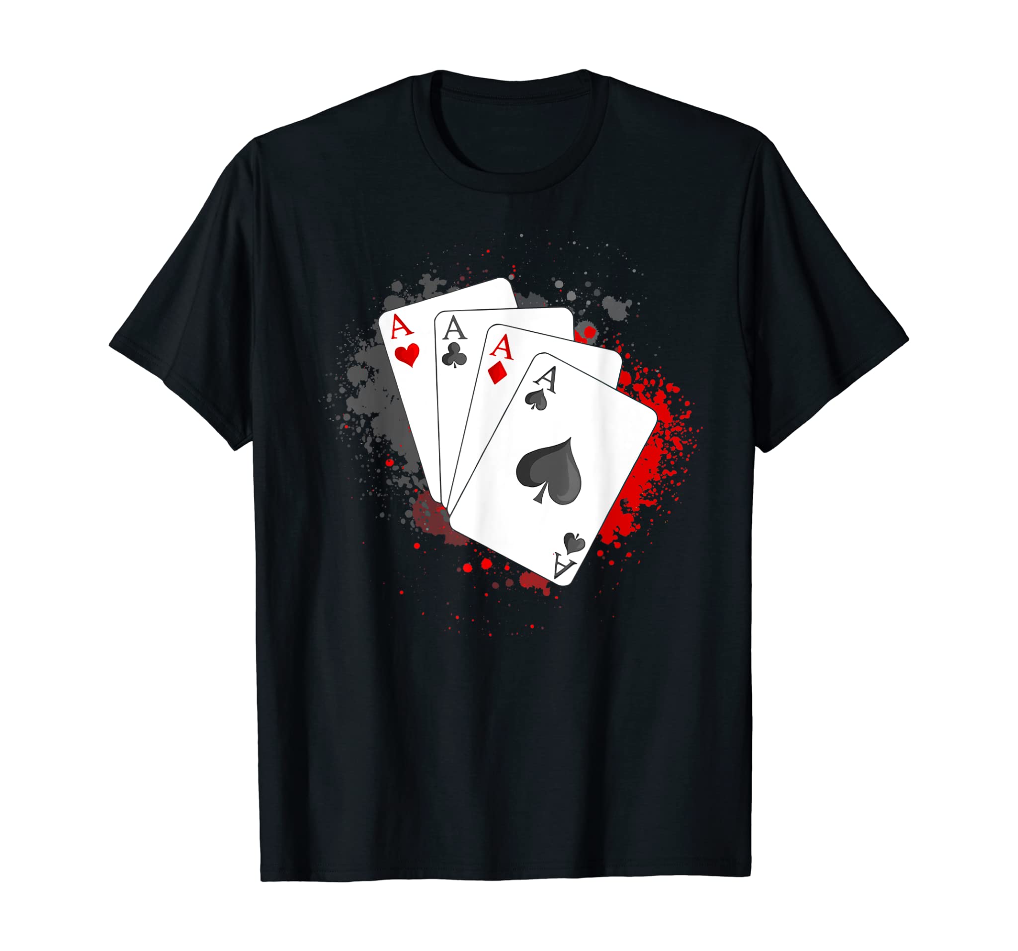 Four Aces Poker Card Casino Texas Hold’em Tournament Gift T-Shirt