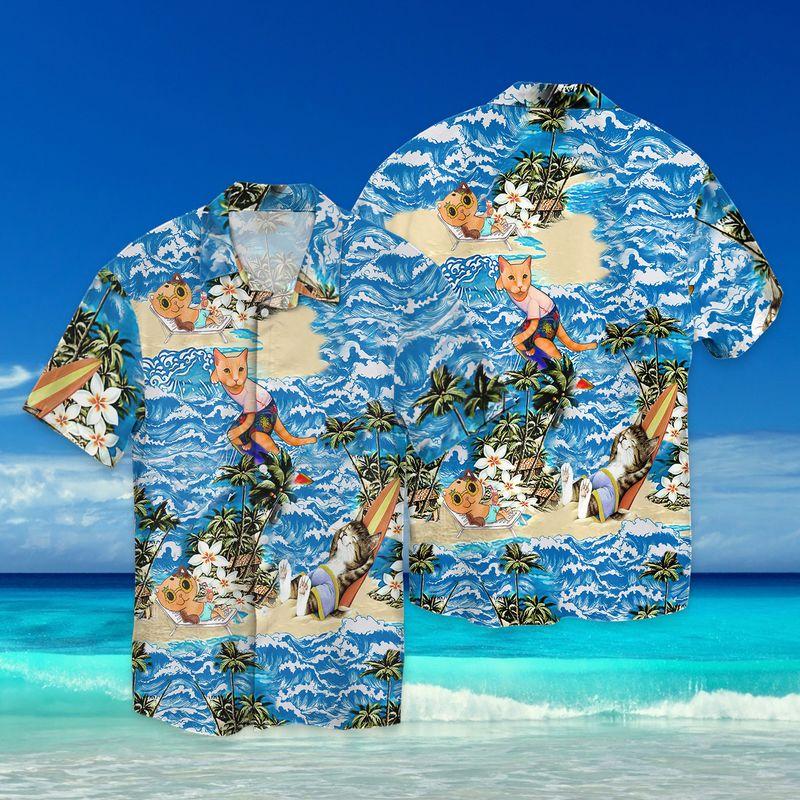 Cat Hawaii Shirt For Men Women Adult Ha84020