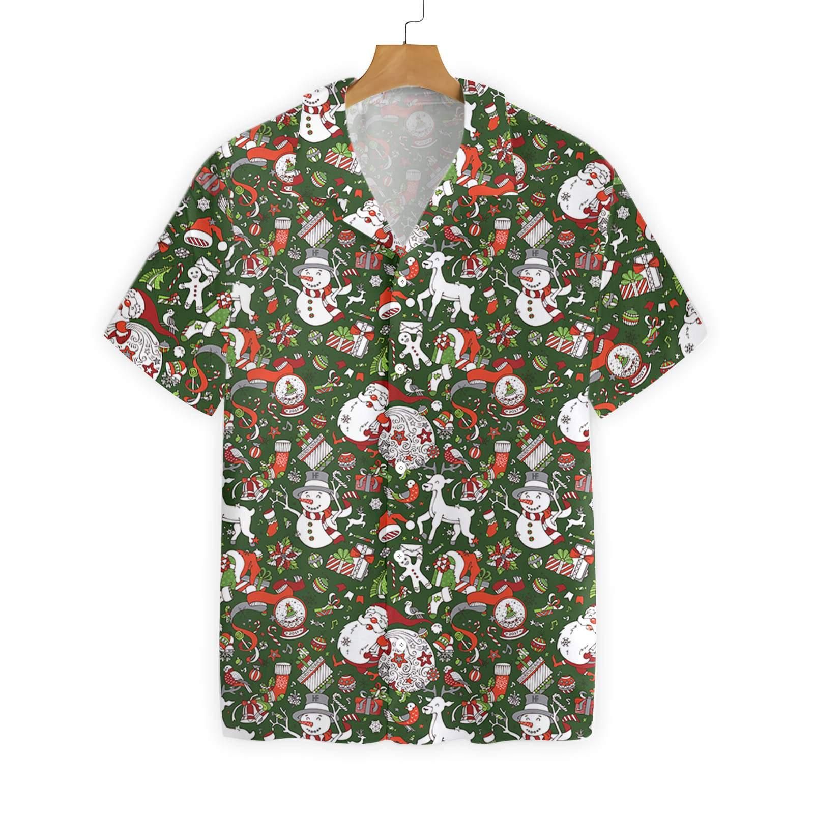 Merry Christmas Pattern 3 2610 Hawaii Shirt Ha109496