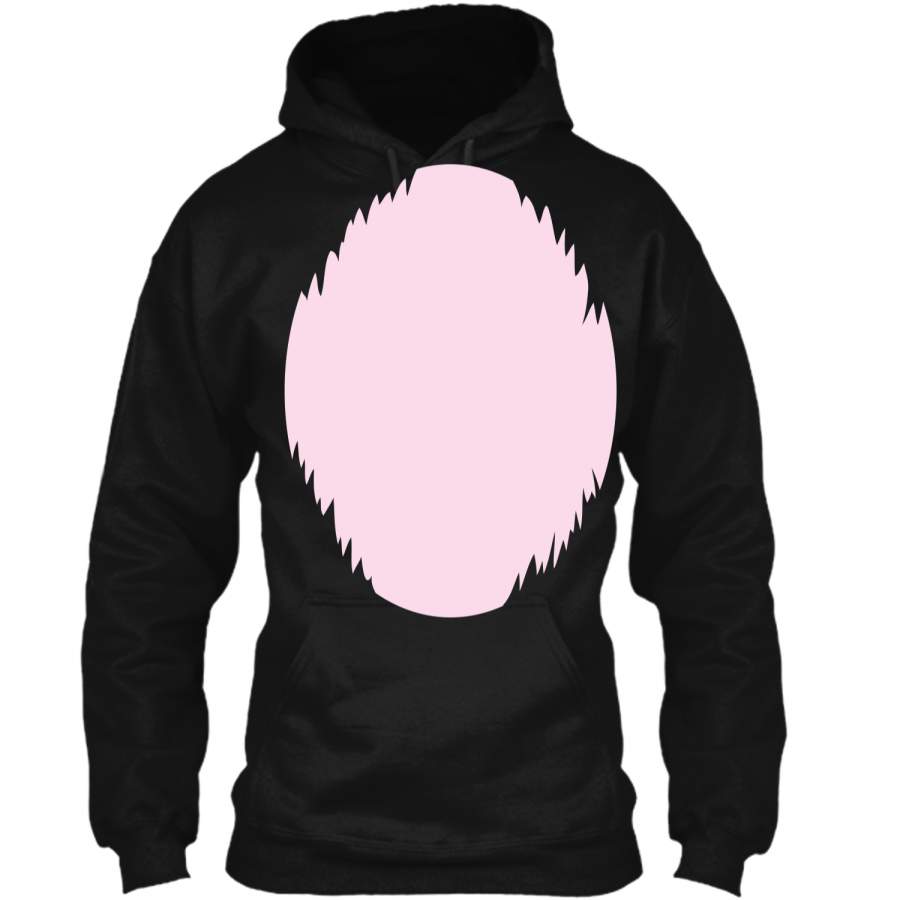 Cute Easter Bunny Costume Pink White Belly Dress Up Shirt Pullover Hoodie 8 oz