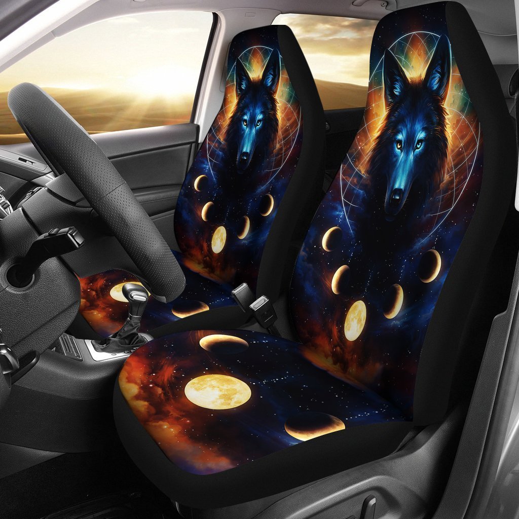 Wolf Moon Animal Car Seat Cover