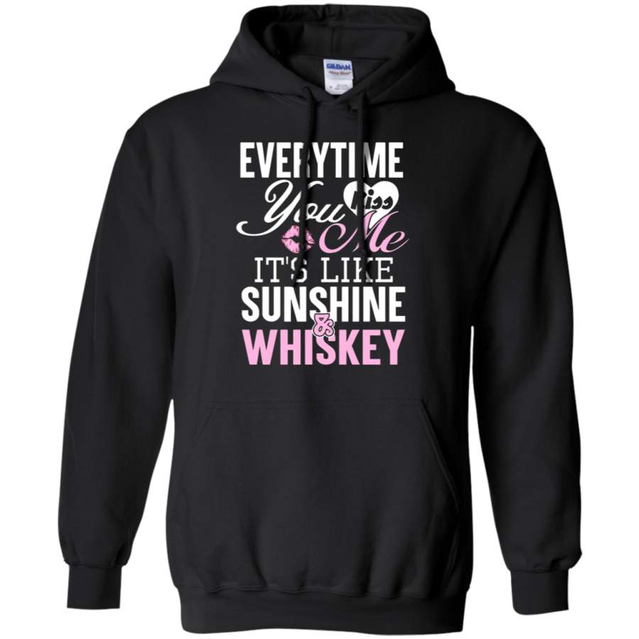 AGR Everytime You Kiss Me It_s Like Sunshine And Whiskey Love Hoodie