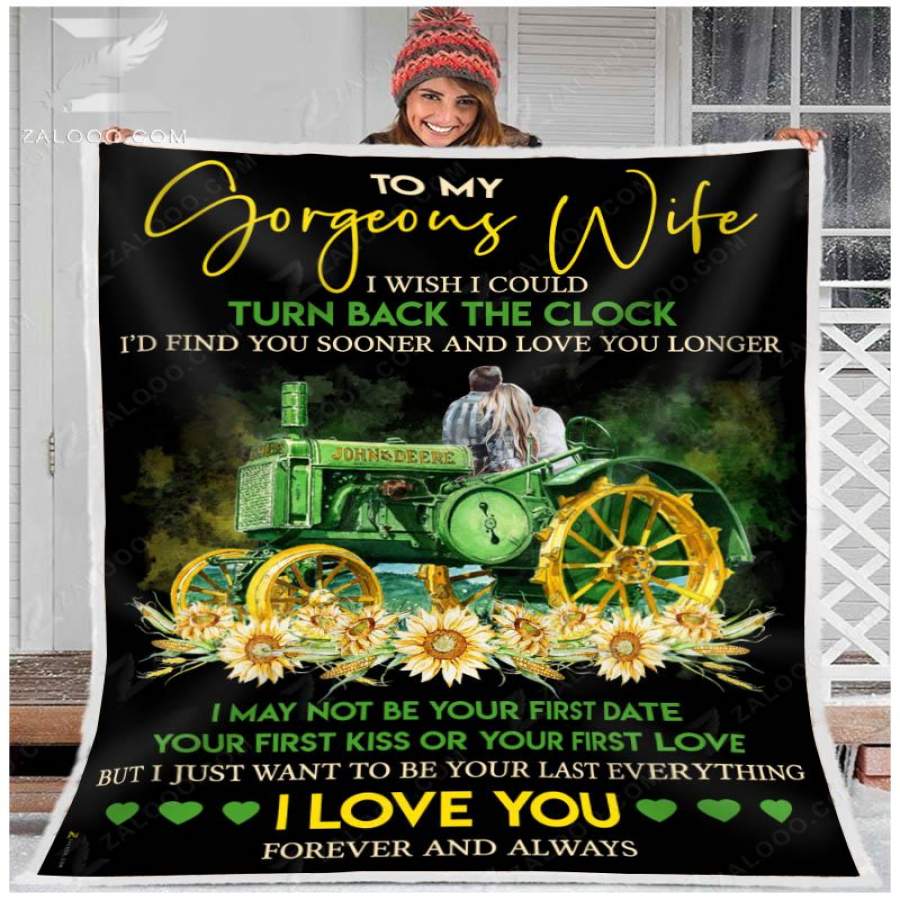 Zl – Fleece Blanket – Farmer – To my wife – Be Your Last Everything