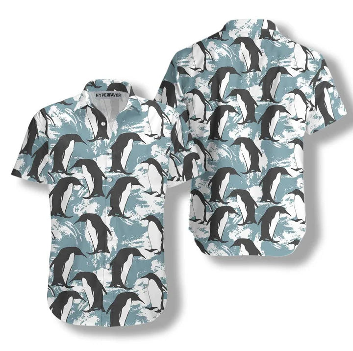 Penguin Seamless Pattern Hawaiian Shirt For Men And Women