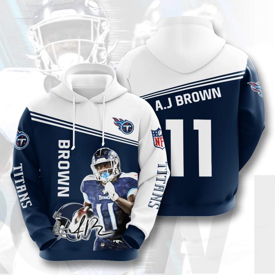 Tennessee Titans Aj Brown Hoodie 3D Style4865 All Over Printed