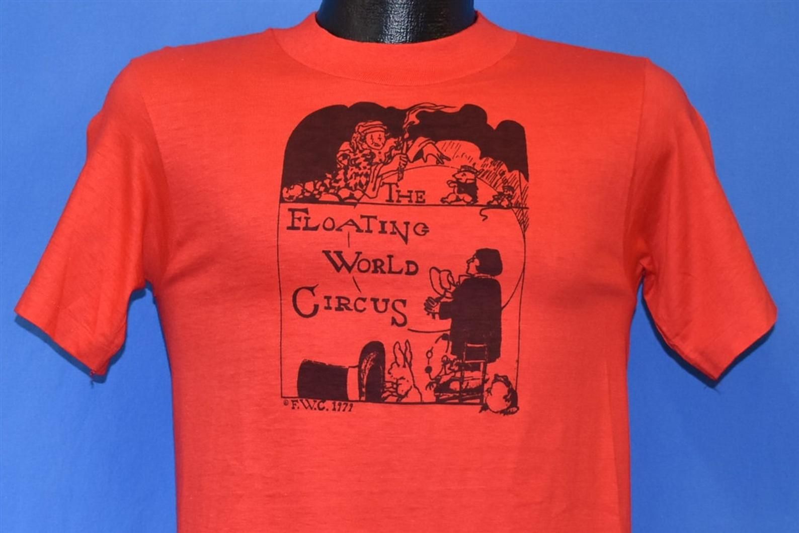 70S Floating World Circus Magician Bunny Wizard T-Shirt Extra