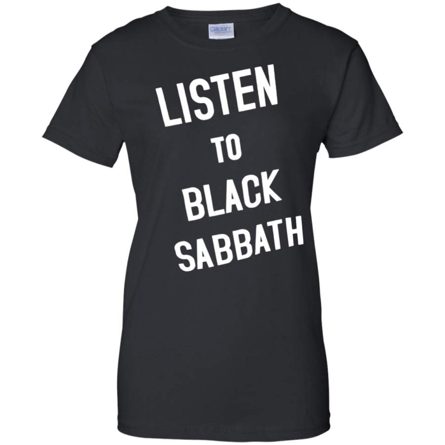 AGR Black Sabbath Women Listen to Black Sabbath T-shirt