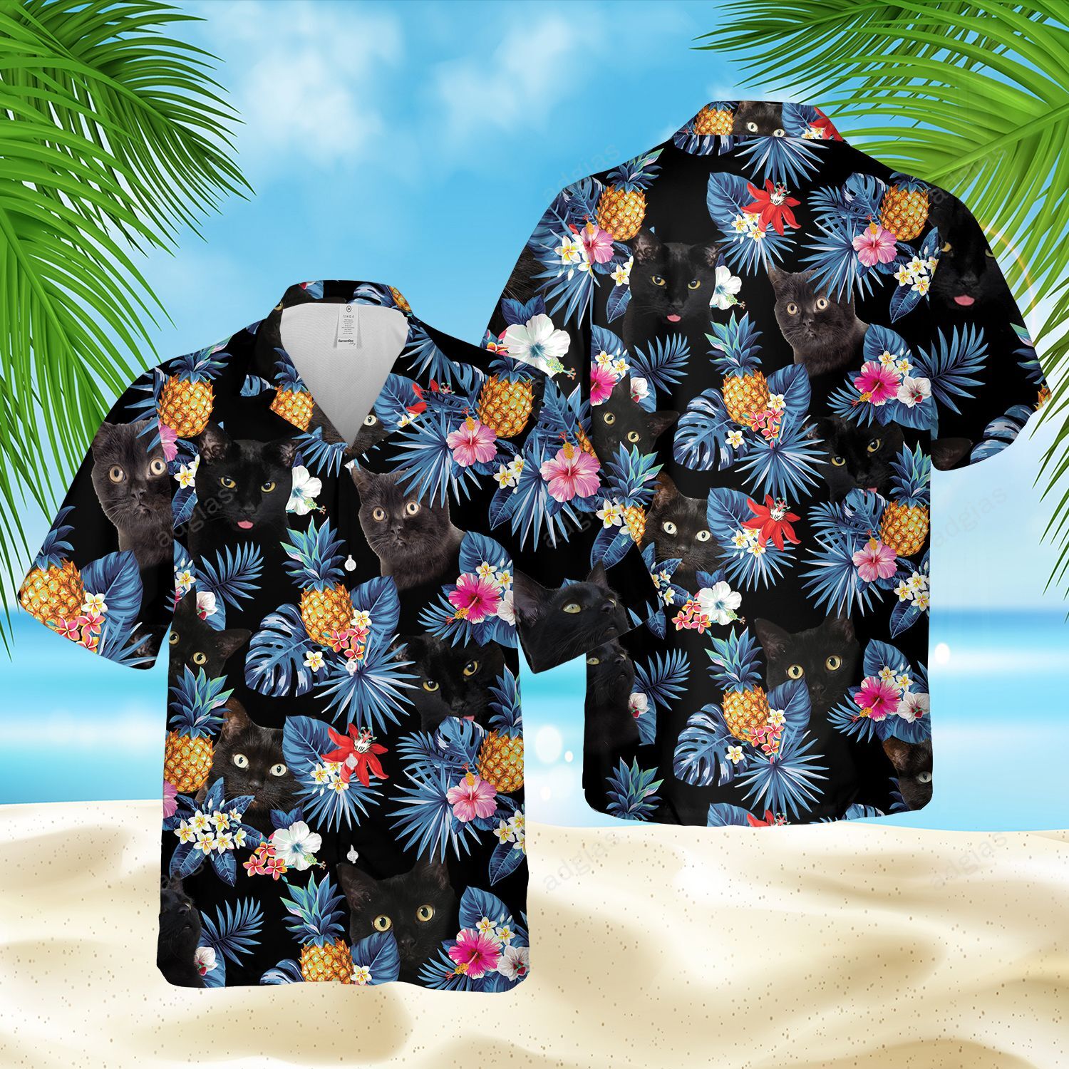 Black Cats Hawaii Summer Outift Ha14921