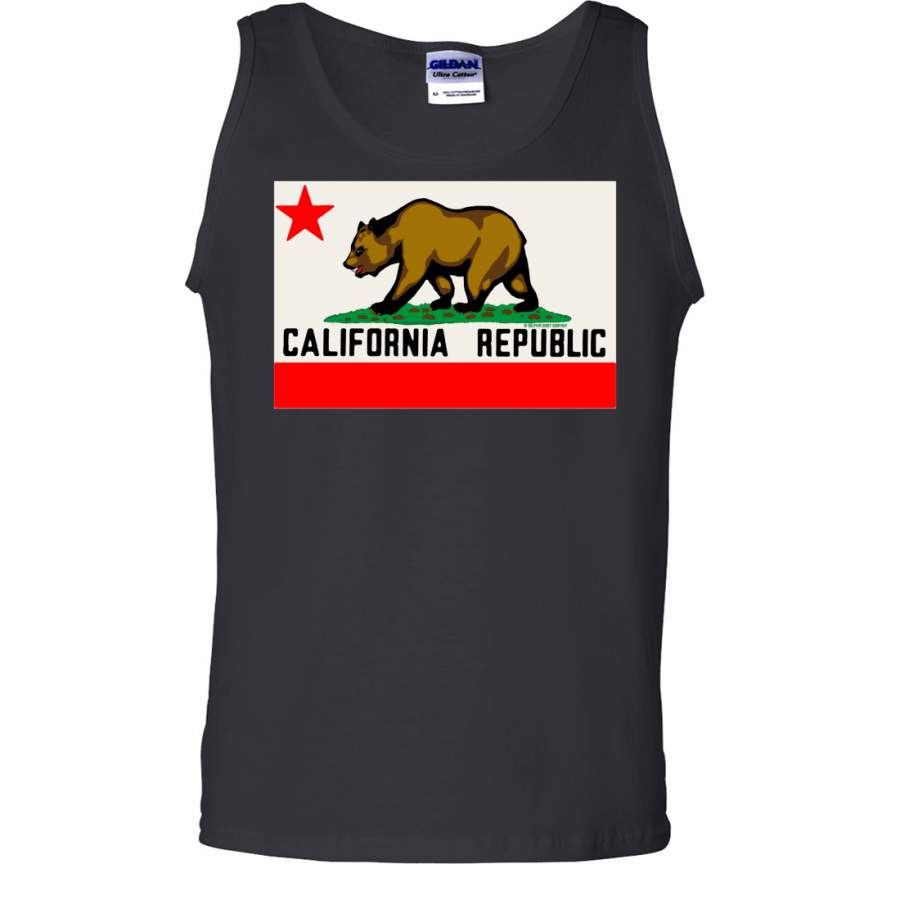 California Republic Original Bear Flag Asst Colors Tank Top T-Shirt