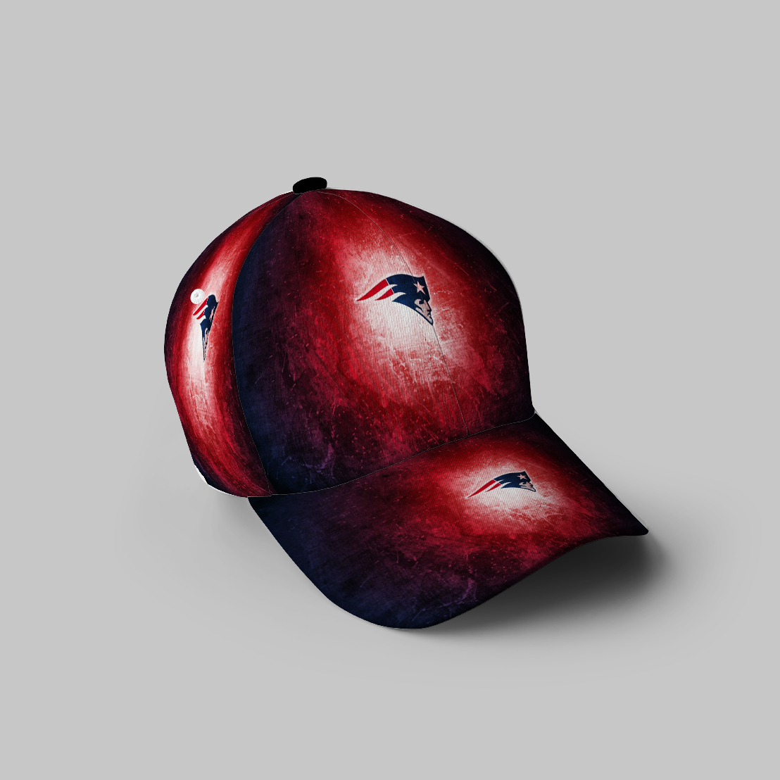 New England Patriots Red Light1 3D Printing Baseball Cap Classic Hat