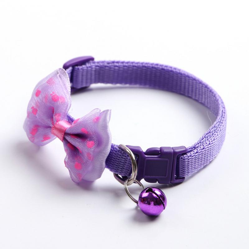 Adjustable dog Collar Bow Adjustable Bow Tie Cat Collar Safety Buckle Nylon Necklace For Puppy Kitty Festive Party Pet Supplies alx