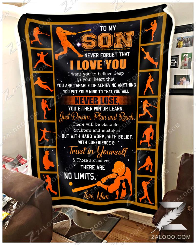 Mk – Baseball – To My Son – Trust In Yourself Quilt Blanket Ep1412