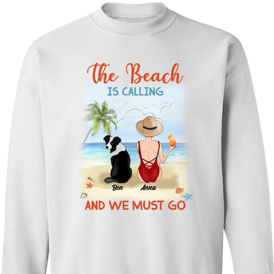 Personalized Dog Mom At Beach Sweatshirt, Unique Gift For Dog Lover – Trending Personalized