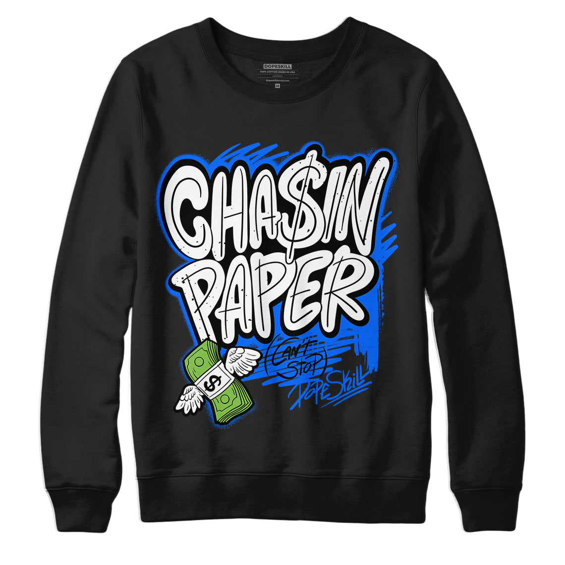 Yz 350 Boost V2 Dazzling Blue Dopeskill Sweatshirt Chasin Paper Graphic