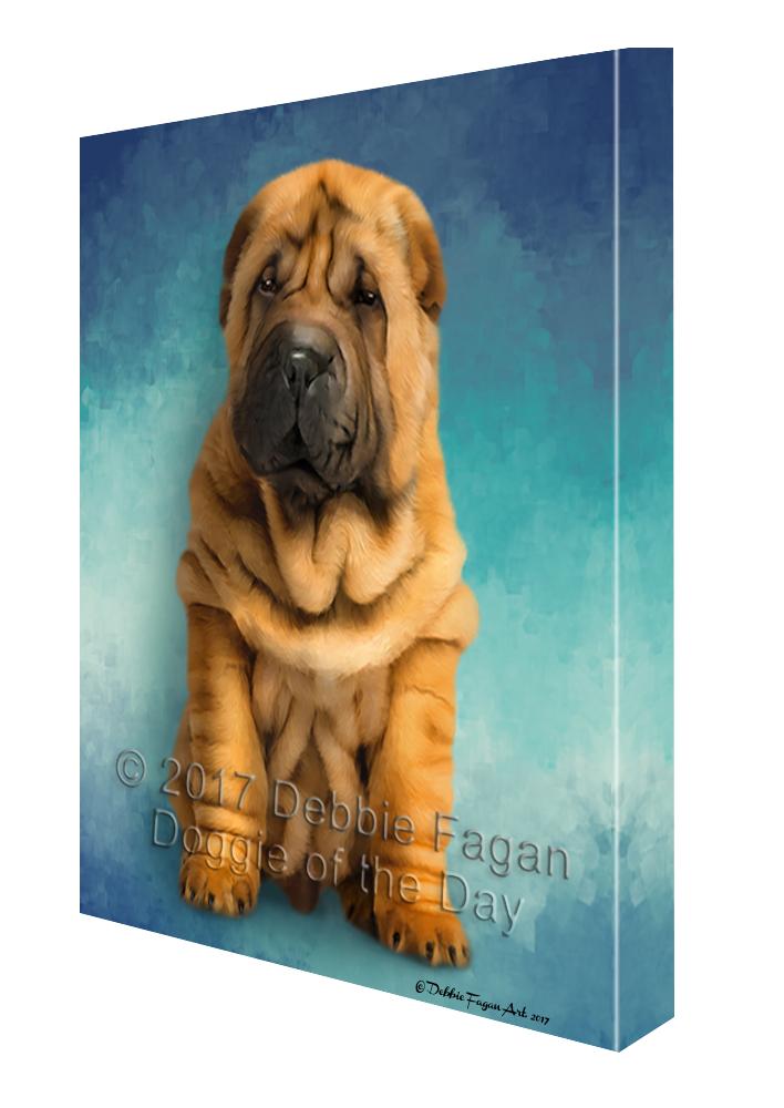 Shar Pei Puppy Canvas Wall Art Cvs48927