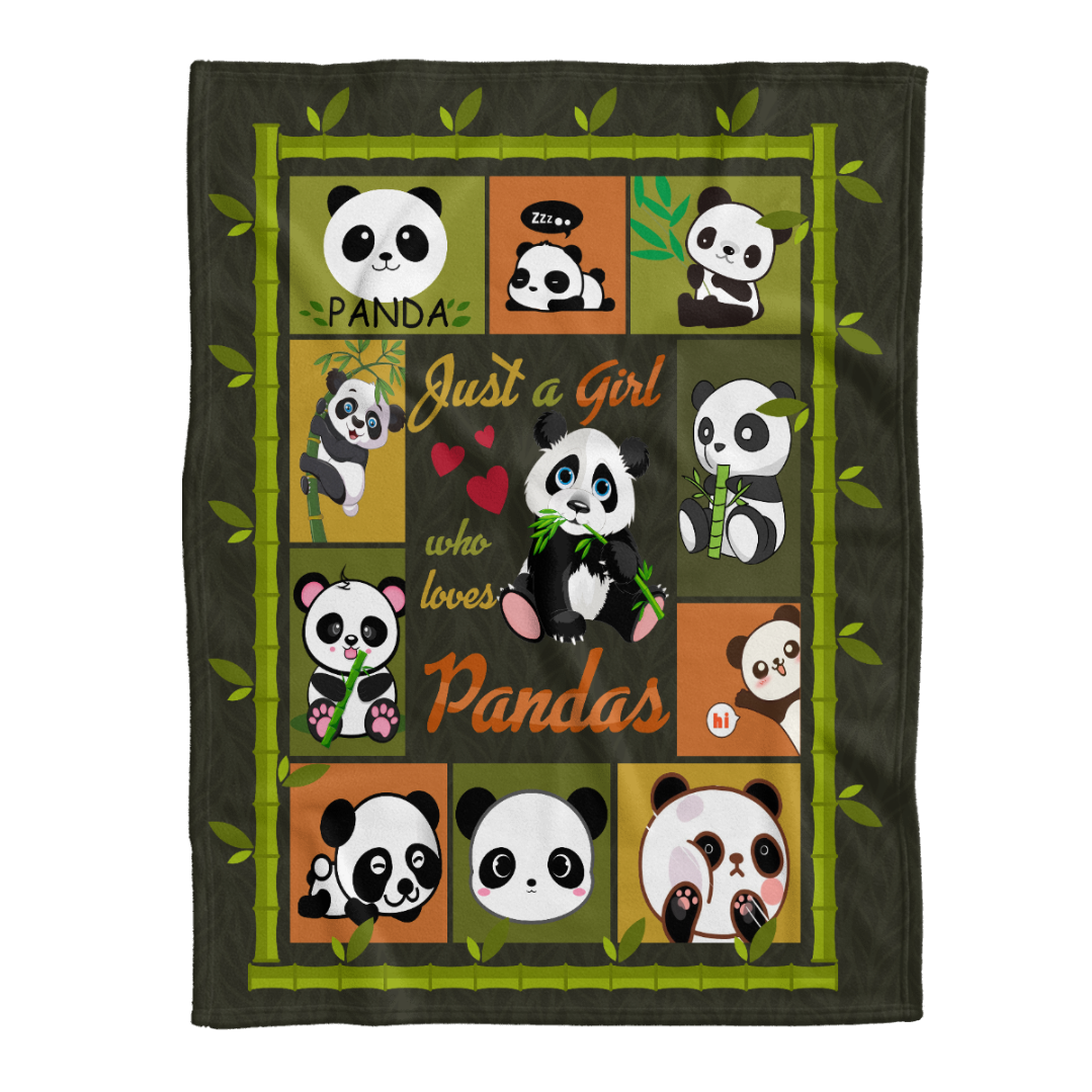 Animal Blanket, Just A Girl Who Loves Panda Blanket Gift For Panda Lovers