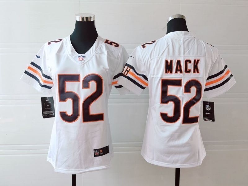 Chicago Bears Khalil Mack #52 NFL 2020 White Womens Jersey