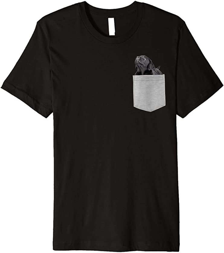 Black Lab puppy in your pocket Premium T-Shirt