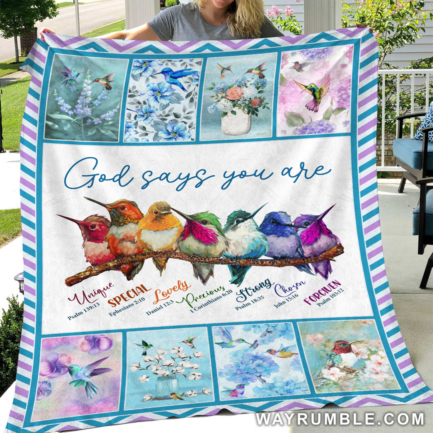 Jesus – Hummingbird – God Says You Are – Blanket