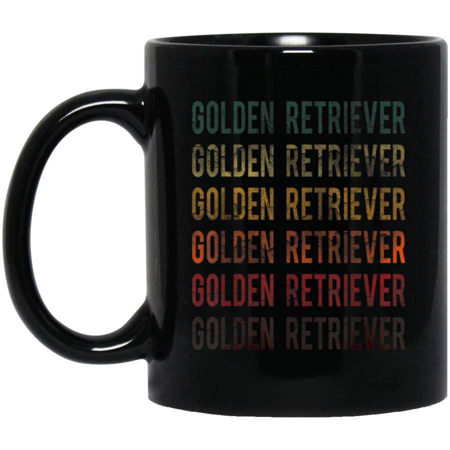 Vintage Word Retro Distressed Golden Retriever Dog Cute Gift Mug