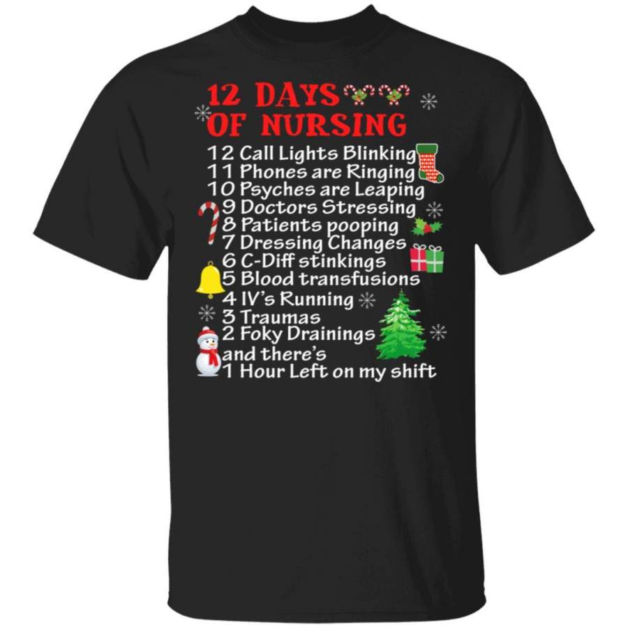 Funny 12 Days of Nursing Christmas Funny shirts