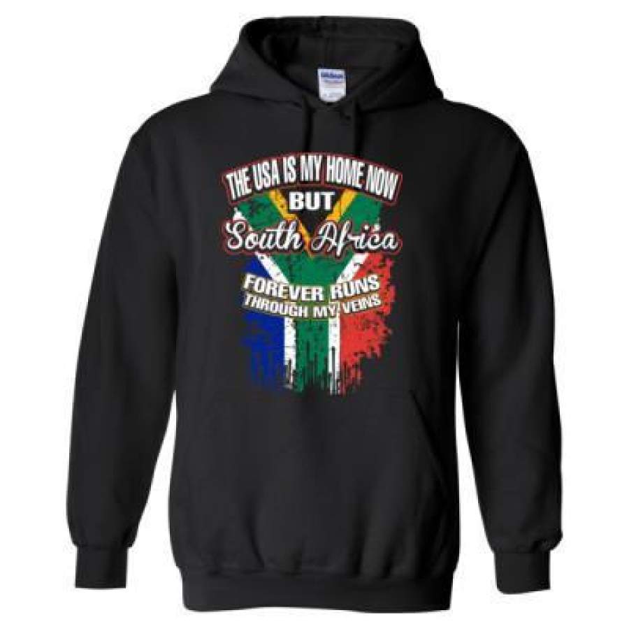 AGR The USA Is My Home Now But South Africa Forever Runs Through My Veins – Heavy Blend™ Hooded Sweatshirt