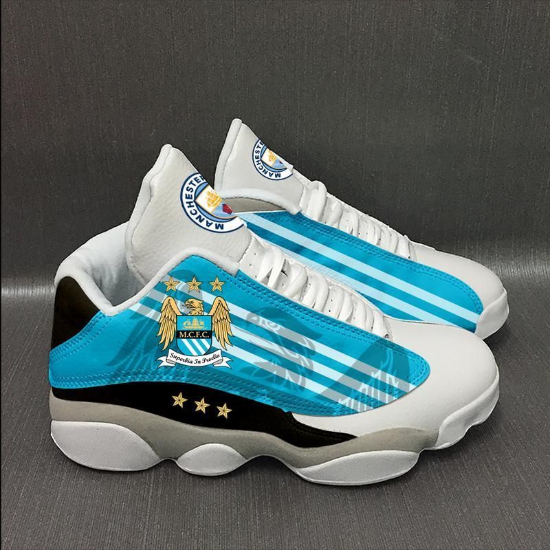 Manchester City Football Team Form Air Jordan 13 Shoes Sport Sneakers