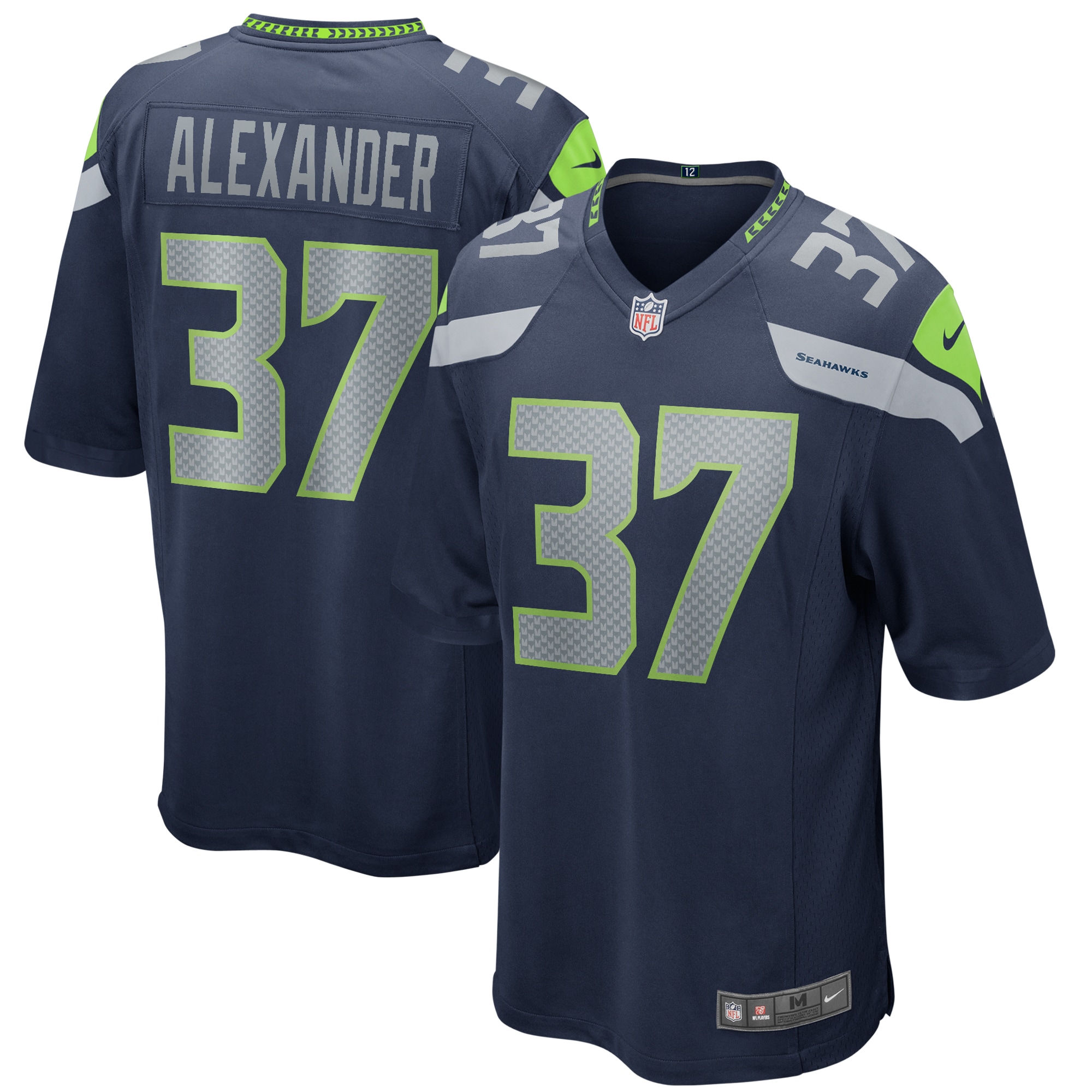 Shaun Alexander Seattle Seahawks Game Retired Player Jersey – College Navy